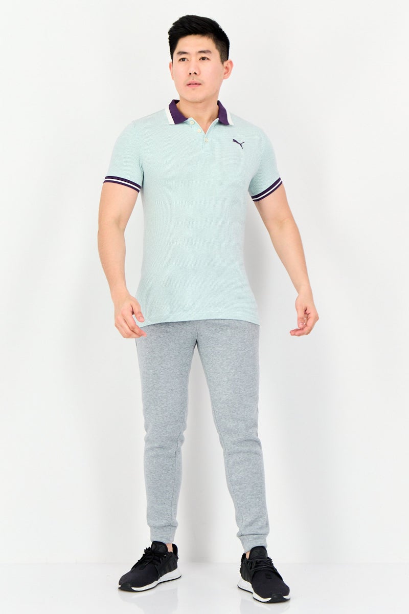 PUMA Men Sportswear Fit Brand Logo Short Sleeves Outdoor Polo Shirt, Turquoise - Image 4